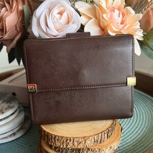 Authentic GIVENCHYwallet 4G bi-fold Brown leather